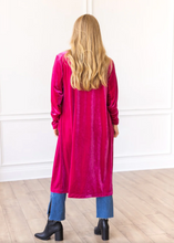 Load image into Gallery viewer, HARD CANDY VELVET JACKET IN HOT PINK
