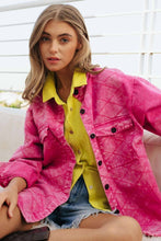 Load image into Gallery viewer, TWIST ON THE CLASSIC FRONT POCKETS SHIRT JACKET: L / Pink
